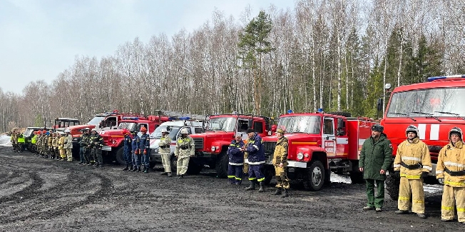 В лесном массиве в Ивановской области тушили условный пожар