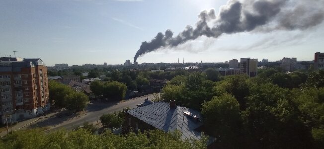 В центре Иванова горит высотка