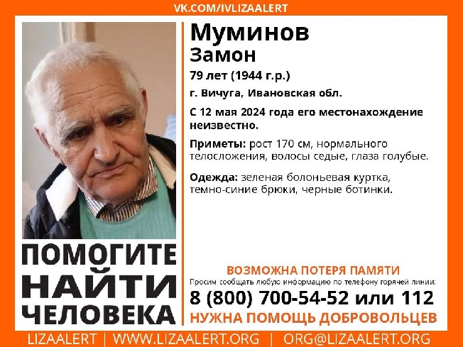 Потерявший память пенсионер бесследно исчез в Ивановской области