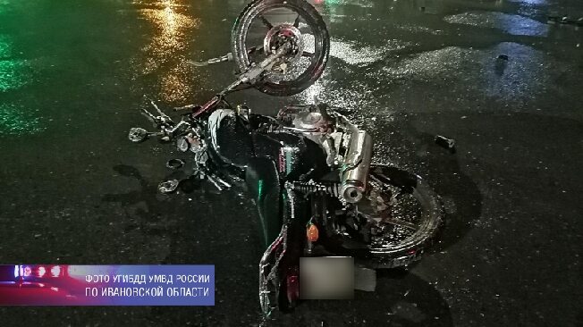 Под Ивановом иномарка сбила мальчишку на мотоцикле