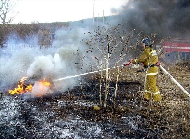 Крупный пожар едва не уничтожил посёлок в Ивановском районе 