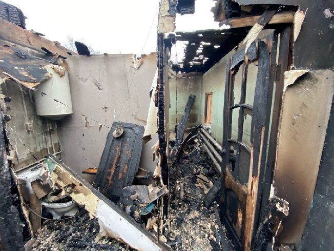 В Ивановской области сгорел двухквартирый жилой дом