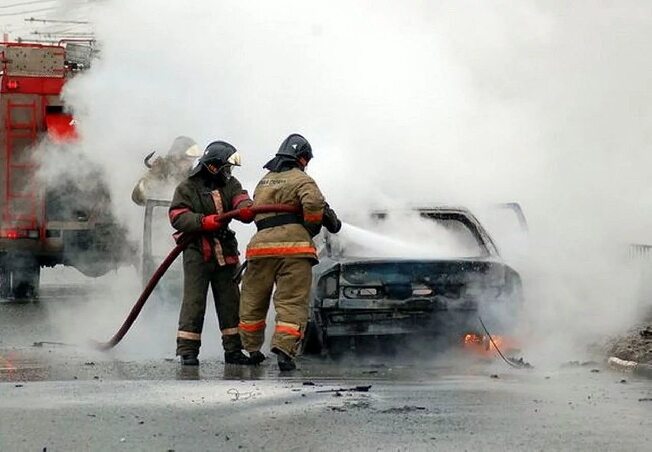 В Иванове разом сгорели 4 автомобиля