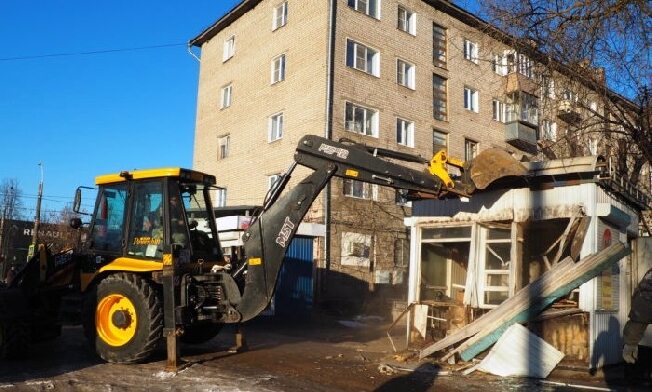 Около 150 незаконных киосков и гаражей снесли в Иванове