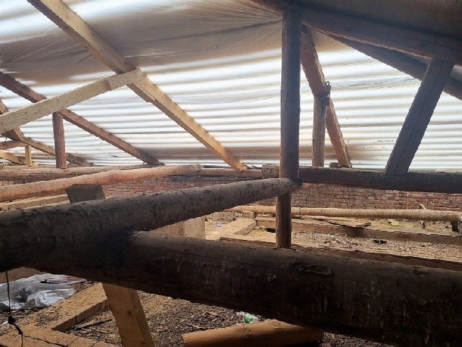 В корпусе начального звена школы №55 в Иванове идёт капитальный ремонт крыши