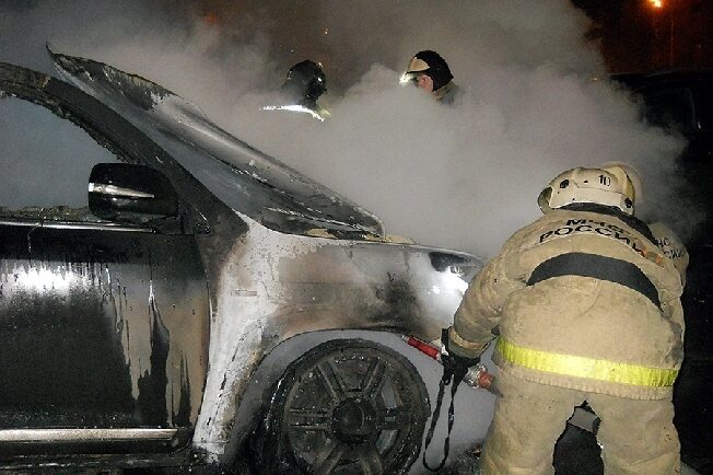 В Ивановской области ночью сожгли автомобиль