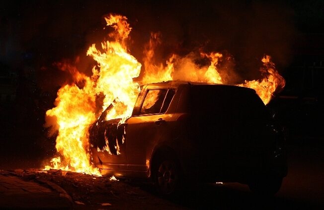 В Ивановской области ночью снова спалили автомобиль