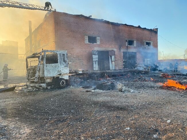 В Ивановской области сгорел производственный цех