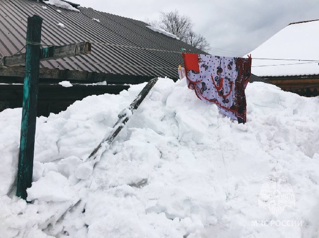 Жительница Ивановской области оказалась погребённой под лавиной снега