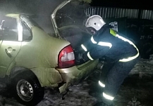 В Ивановской области ночью 29 января спалили автомобиль
