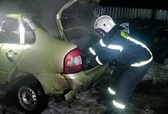 В Ивановской области ночью 29 января спалили автомобиль