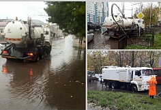 За сутки с улиц Иванова откачали 170 кубометров воды